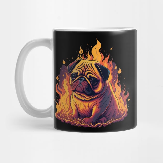 Fire pug by MrPug